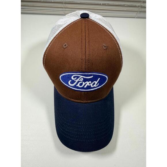 Ford Other - Officially Licensed Ford Brand Outdoor Brown/Blue Snapback Tucker Cap